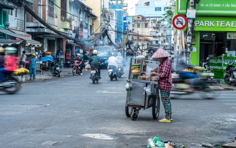 people and traffic Ho Chi Minh City